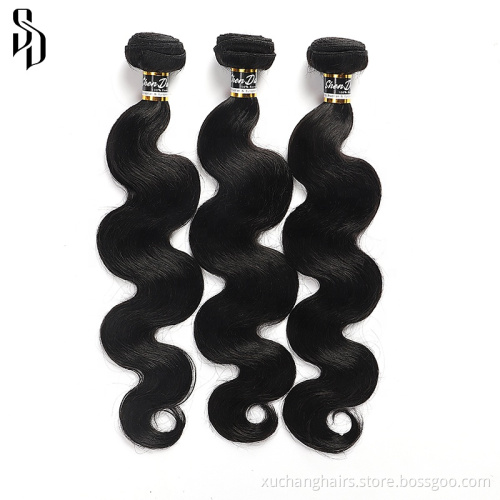 12A Cabello humano crudo de ola de cuerpo negro brasileño